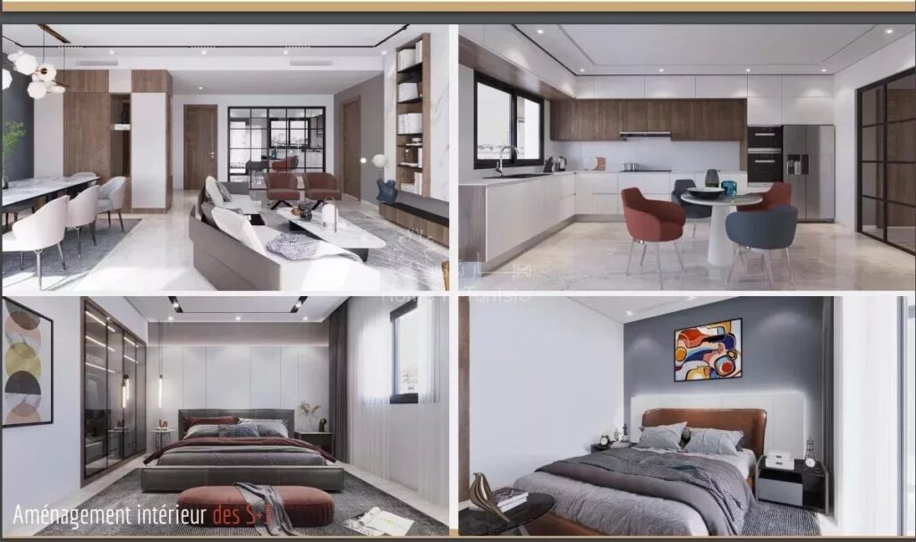 A vendre un S3 luxe jamais habité à gammarth