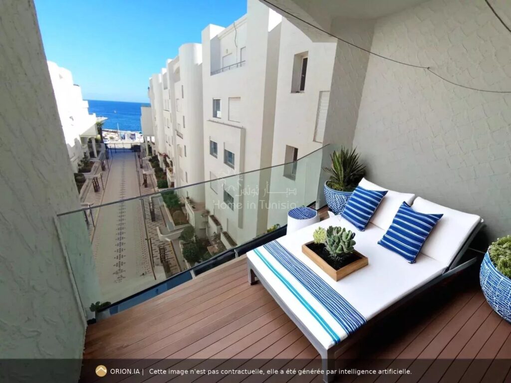 إعلان تأجير شقة S+2 – القنطاوي « أقدام في الماء »