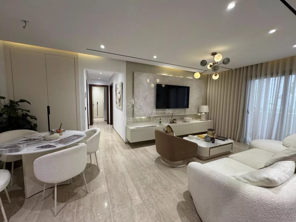 🏡 شقة فاخرة S+3 للبيع في إقامة West Carthage – المرسى، تونس