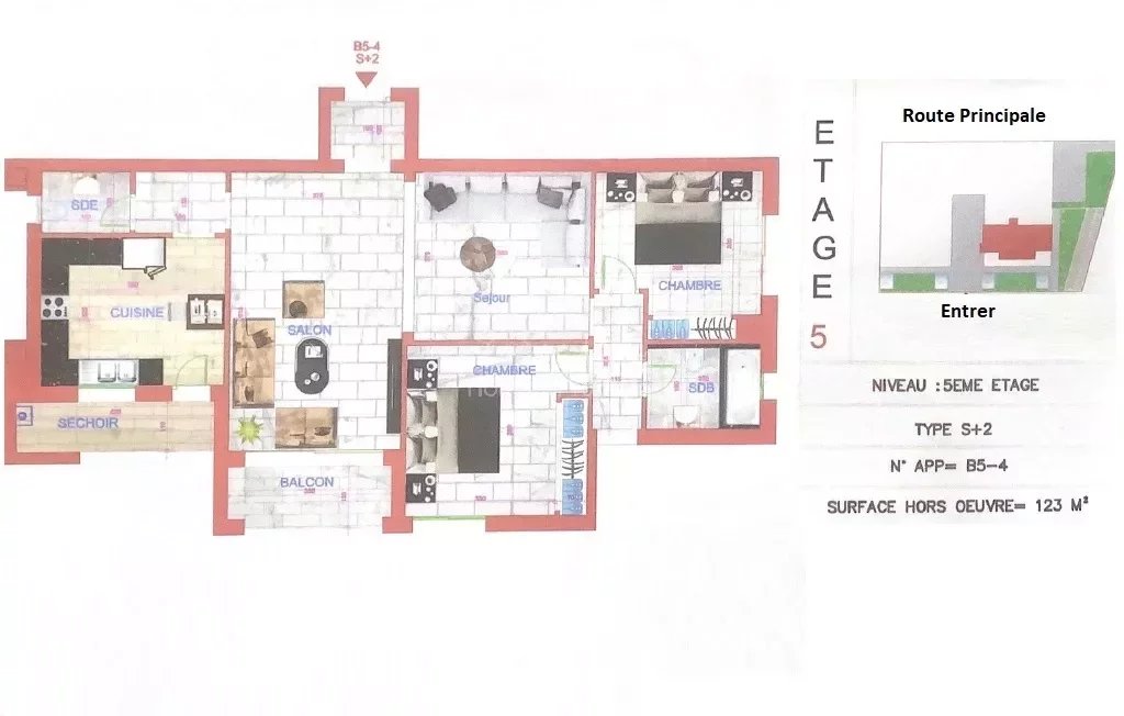Vente Appartement S+2 – Très Haut Standing – Khzema, Sousse